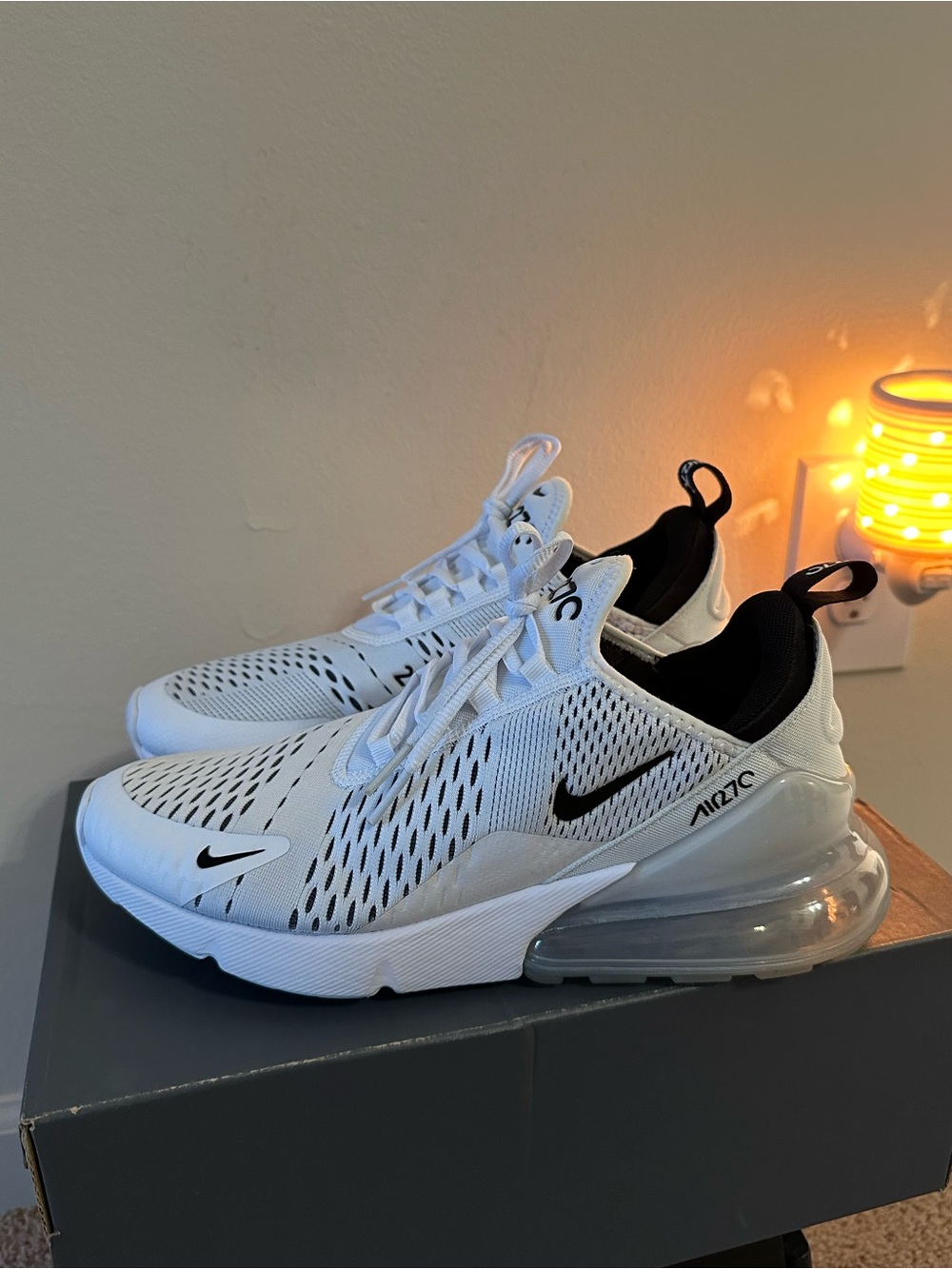 Nike Air Max 270 , Women’s Athletic Shoes - White/Black. Size 10
